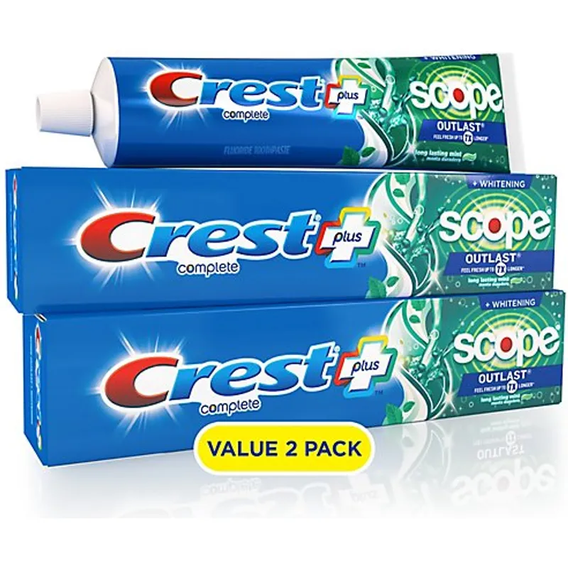 Crest Complete Whitening Plus Scope Outlast ToothPaste view 1