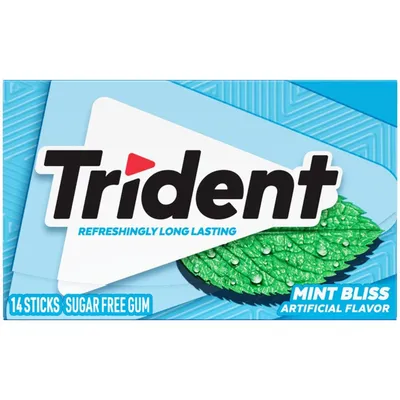 Trident Mint Bliss Sugar Free Gum 14 sticks 0.9oz