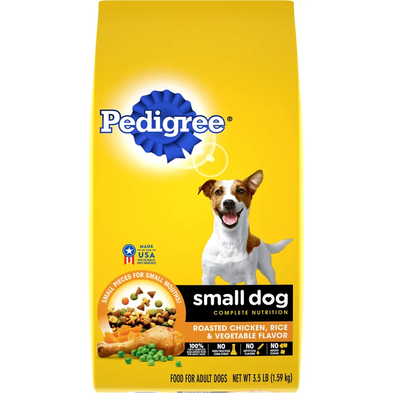 Pedigree Food For Dogs, Completed Nutrition, Roasted Chicken, Rice & Vegetable Flavor, Small Dog, Adult view 1