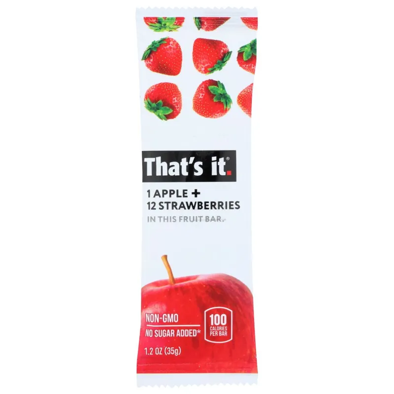 That's It Apple + Strawberry Fruit Bar view 1