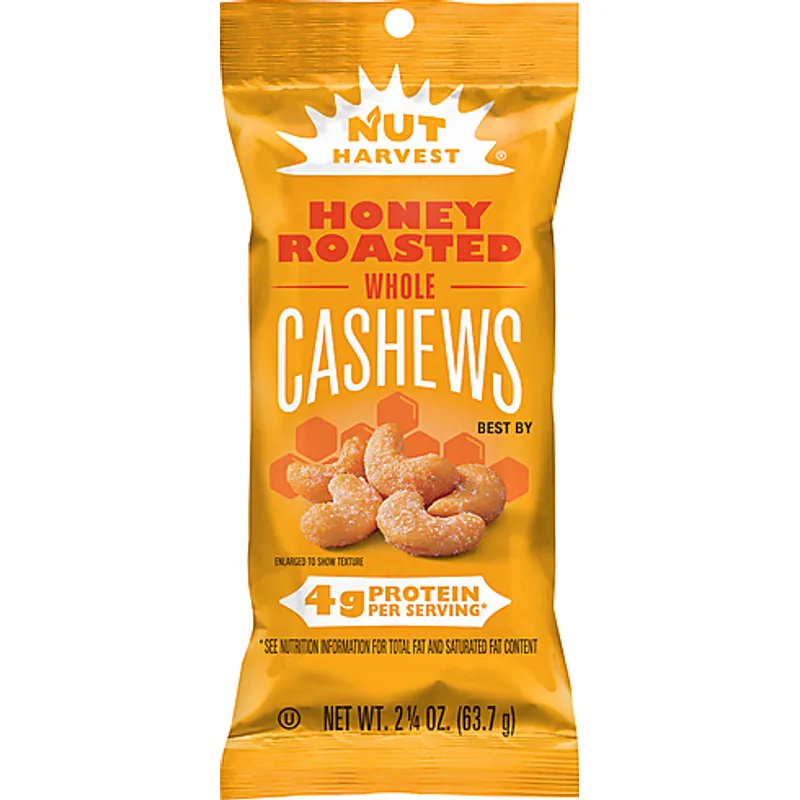 Nut Harvest Cashews Honey Roasted Whole view 1