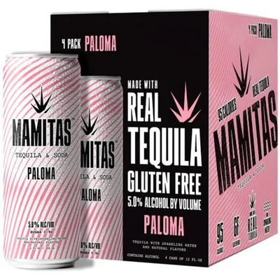 Mamitas Paloma Tequila + Soda 4x 12oz Cans