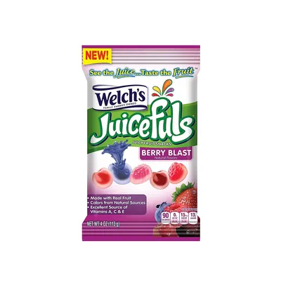 Welch's Juicefuls Berry Blast Fruit Snacks 4 oz Bag