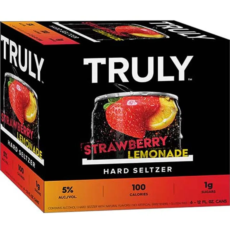 TRULY Hard Seltzer Strawberry Lemonade, Spiked Sparkling Water view 1