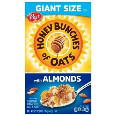 Post Honey Bunches of Oats with Almonds Cereal 18 oz Box