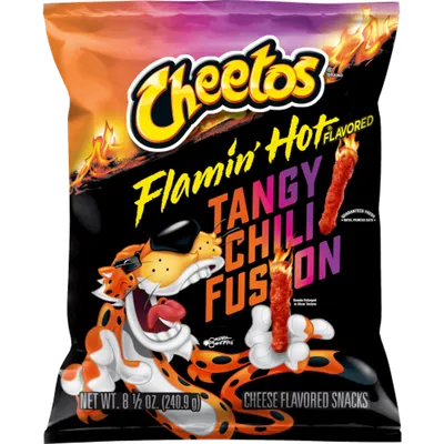 Cheetos Flamin Hot Tangy Chili Fusion Cheese Flavored Snacks 8.5oz Bag