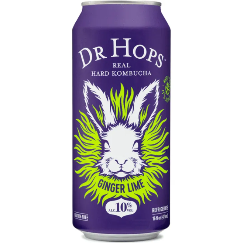 Dr Hops Real Hard Kombucha Ginger Lime The Jackalope view 1