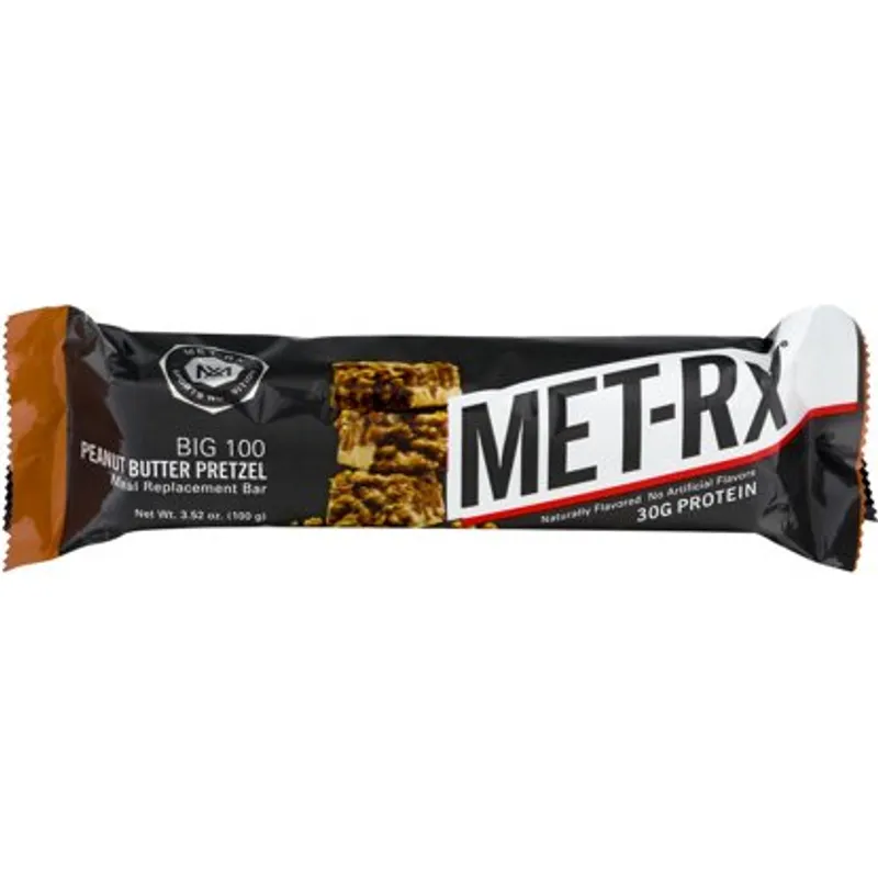 MET-Rx Big 100 Peanut Butter Pretzel Meal Replacement Bar view 1