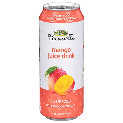 Pocasville Mango Juice Drink 16.5 oz
