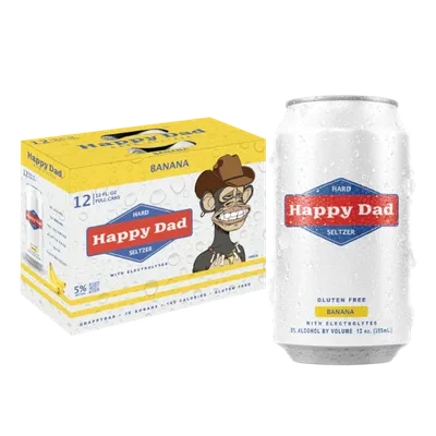 Happy Dad Hard Seltzer Banana 12 Pack 12oz Cans