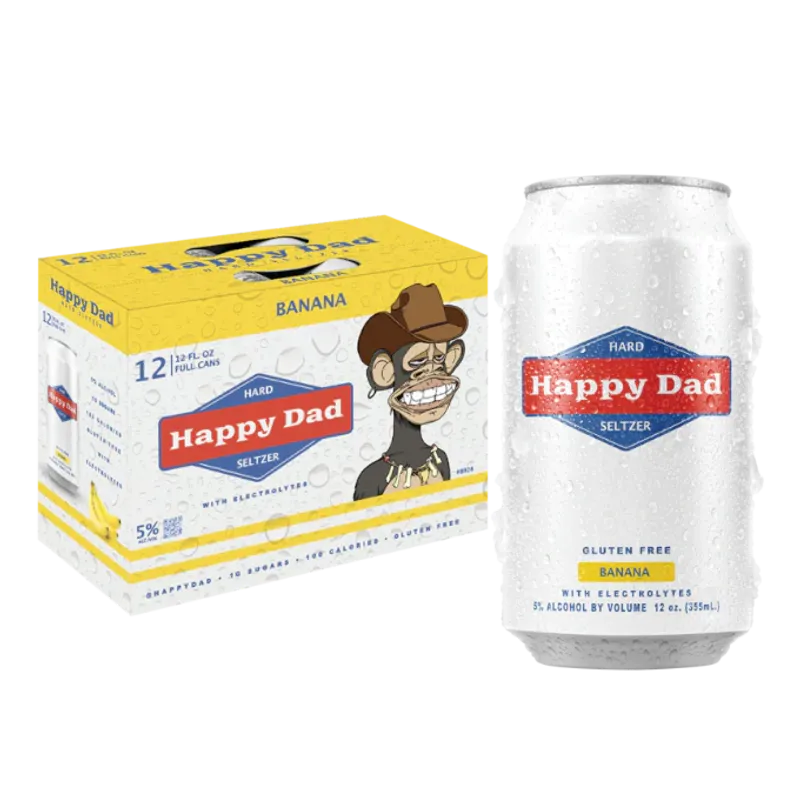 Happy Dad Hard Seltzer Banana view 1