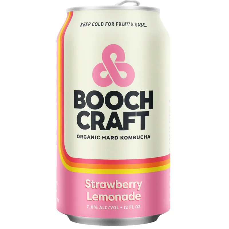 Boochcraft Strawberry Lemonade Hard Kombucha view 1