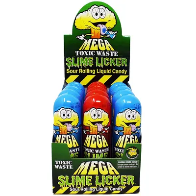 Toxic Waste Mega Slime Licker Sour Rolling Liquid Candy 3 oz Bottle