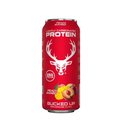 Bucked Up Lightly Carbonated Protein Peach Mango 16 oz Can