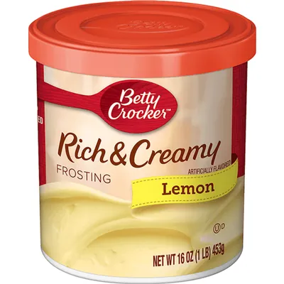 Betty Crocker Rich & Creamy Lemon Frosting 16 oz Can