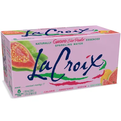 LaCroix Guava São Paulo Sparkling Water 8 Pack 96 oz