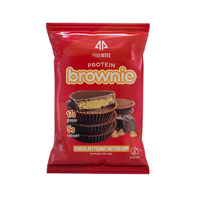Ap Primebites Protein Brownie Chocolate Peanut Butter Chip 2.29oz Bag