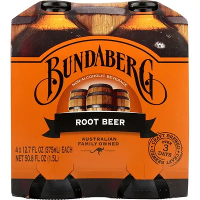 Bundaberg Root Beer 4x 375ml Bottles