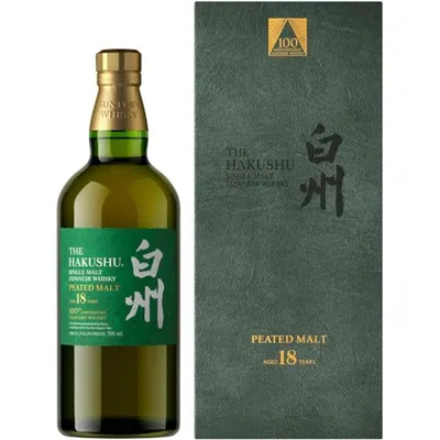 The Hakushu Suntory 18 Year Old 100th Anniversary Peated Single Malt Whisky 750mL