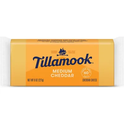 Tillamook Medium Cheddar Cheese 8 oz
