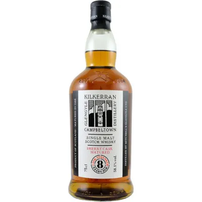 Kilkerran Glengyle Distillery 8 Year Sherry Cask Single Malt Scotch Whiskey 750ml Bottle