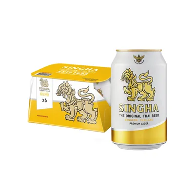 Singha Premium Lager 6 Pack 12 oz Cans