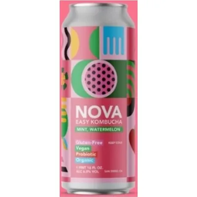 Nova Easy Kombucha - Watermelon & Mint 4x 12 oz cans (6% ABV)