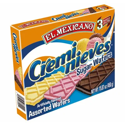 El Mexicano Cremi Nieves Sugar Wafers 15.87 oz Box