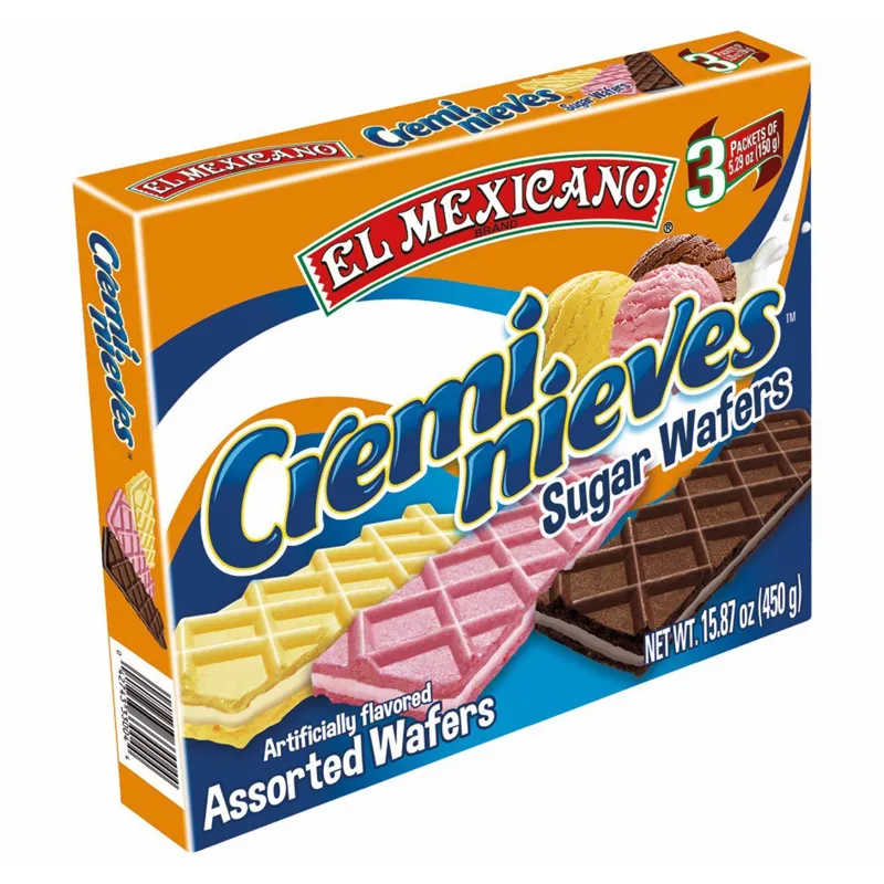 El Mexicano Cremi Nieves Sugar Wafers Box view 1