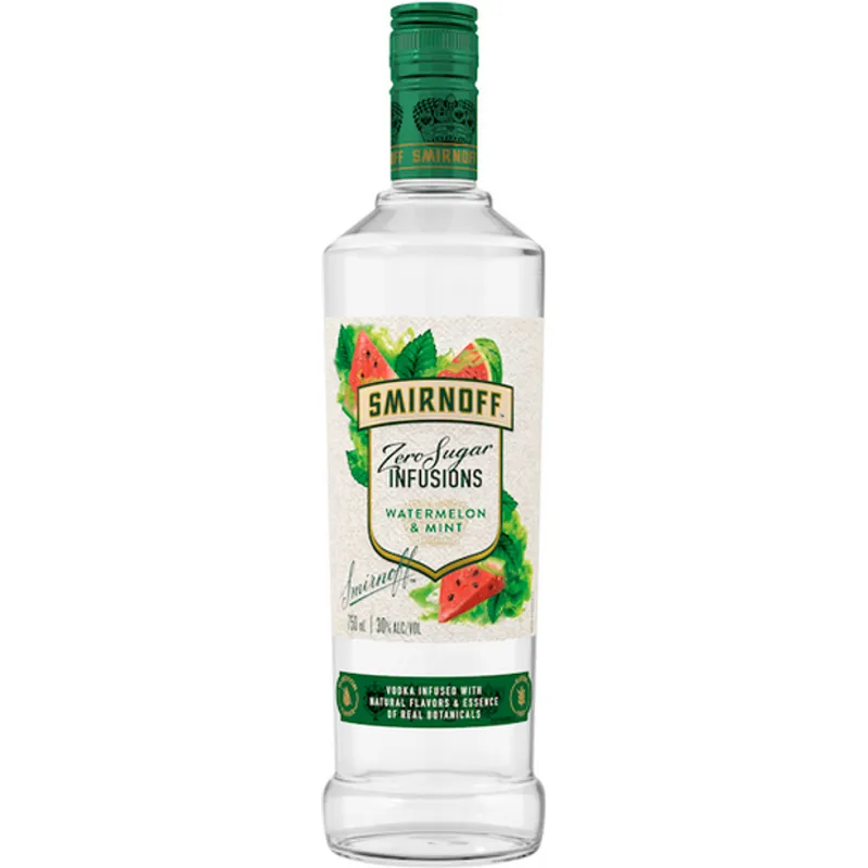 Smirnoff Zero Sugar Infusions Watermelon & Mint Vodka view 1