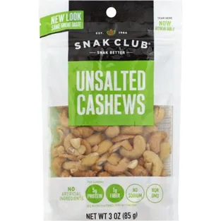 Snak Club Unsalted Cashews
