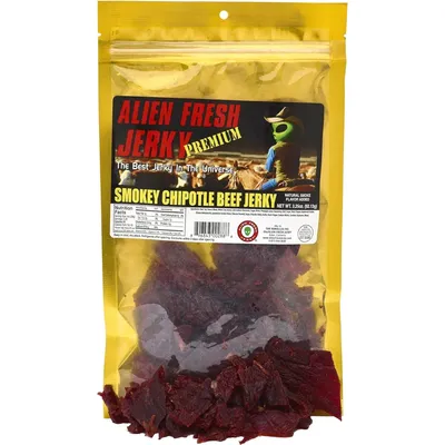 Alien Fresh Jerky Smokey Chipotle Beef Jerky 3.25oz Bag