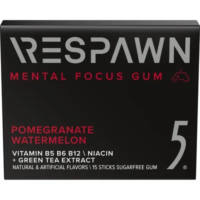 Respawn Sugarfree Pomegranate Watermelon Gum 15 ctct Boxs
