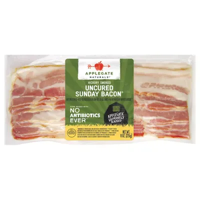 Applegate Naturals Uncured Sunday Bacon 8 oz
