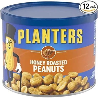 Planters Honey Roasted Peanuts 12oz Can