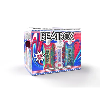 BeatBox Red White & Blue Variety Pack 6 Pack 500ml