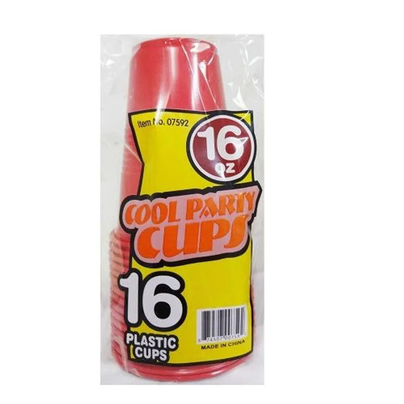 Cool Party Cups Red Plastic view 1
