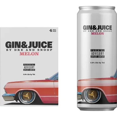 Gin & Juice By Dre Snoop Melon Ready To Drink Cocktail 4 Pack 355ml Cans