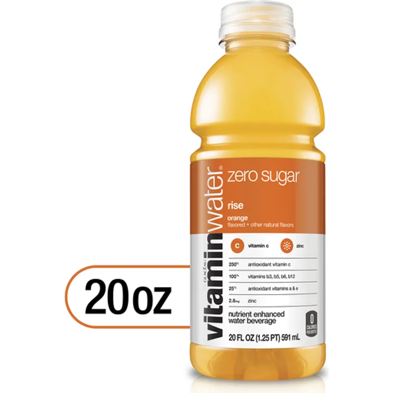 Glaceau Vitamin Water Zero Nutrient Enhanced Water Beverage Rise Orange view 1