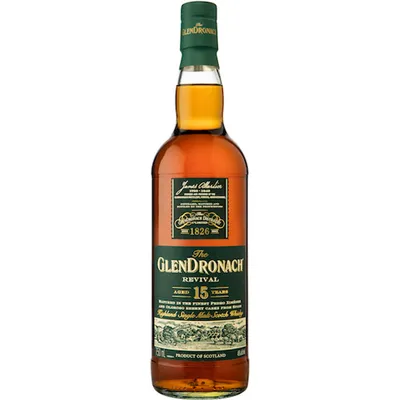 The GlenDronach Single Malt Scotch Whisky Revival Aged 15 Years 750ml Bottle