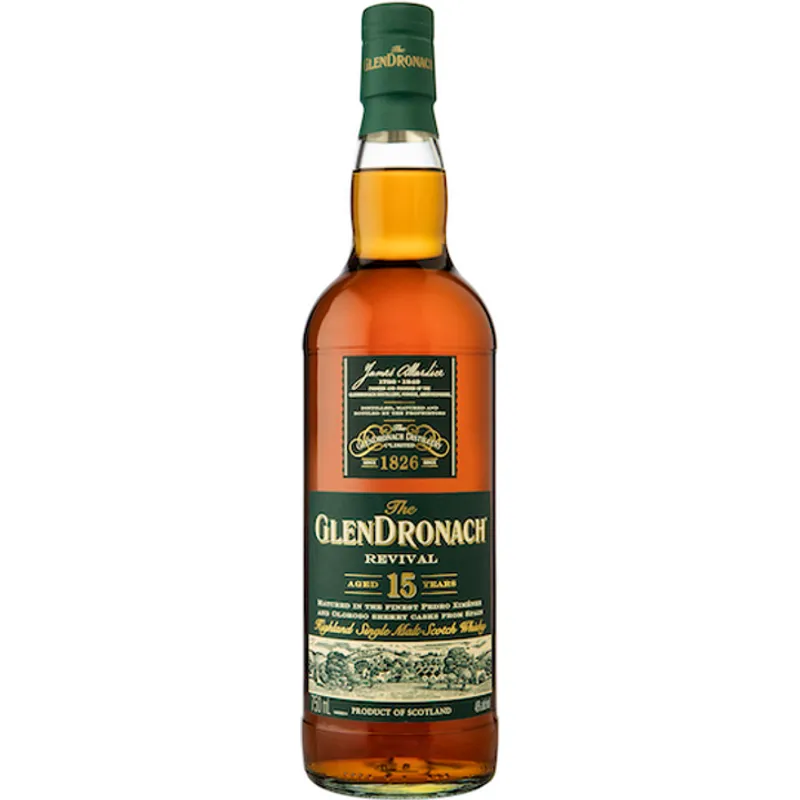 The Glendronach Single Malt Scotch Whisky Revival Aged 15 Years view 1