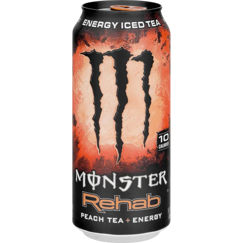 Monster Rehab Peach Tea Energy Drink view 1