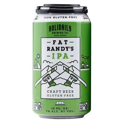 Holidaily Brewing Fat Randy's IPA Gluten Free Beer 4 Pack 12oz Cans