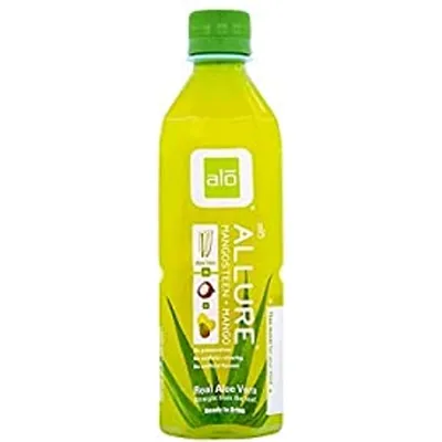 ALO Allure Mangosteen & Mango Aloe Vera Juice Drink 16.9oz Bottle