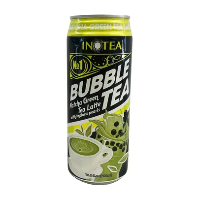INOTEA Matcha Green Tea Latte Bubble Tea 16.6 oz