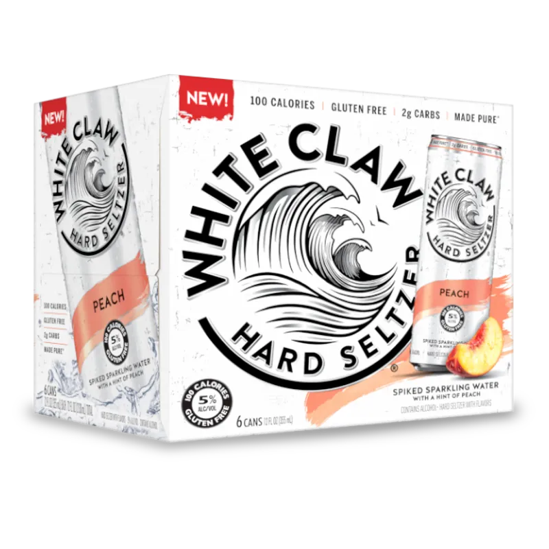 White Claw Hard Seltzer Peach view 1