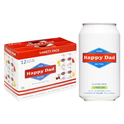 Happy Dad Hard Seltzer Wild Cherry 12 Pack 12oz Cans