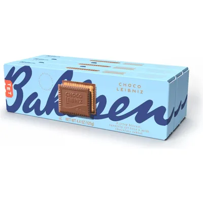 Bahlsen Cookies Butter and Milk Chocolate 4.4oz Carton