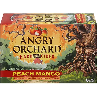 Angry Orchard Hard Fruit Cider Peach Mango 6x 12oz Cans