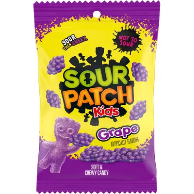 Sour Patch Kids Candy, Grape, Soft & Chewy 8.02oz Bag